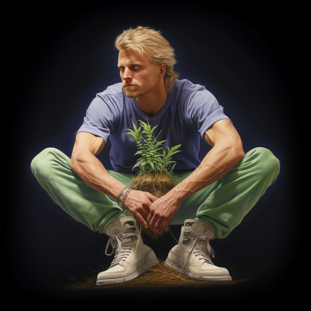 Blond guy growing weed's dangerous effect