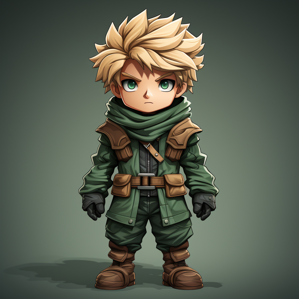 Sprite of Blond Adult Man in Green Costume