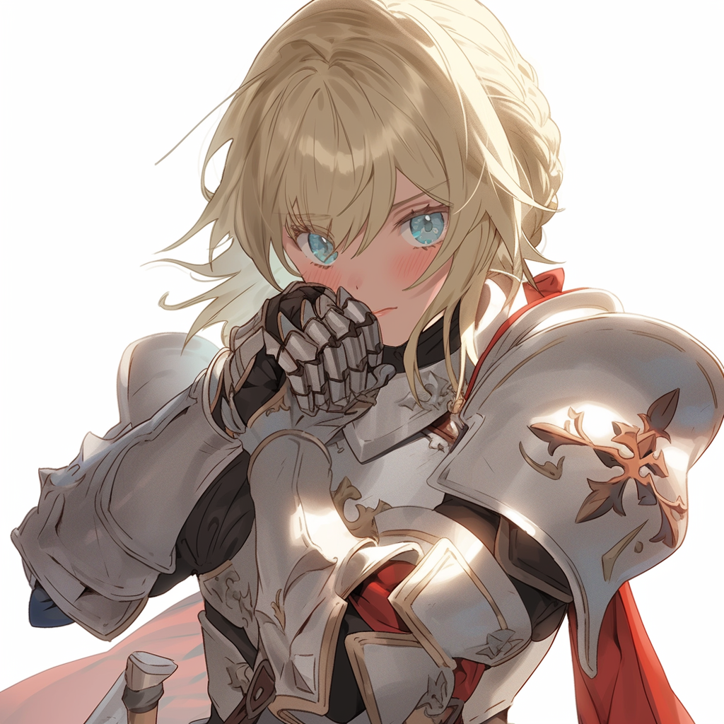 Blonde Anime Joan of Arc Warrior