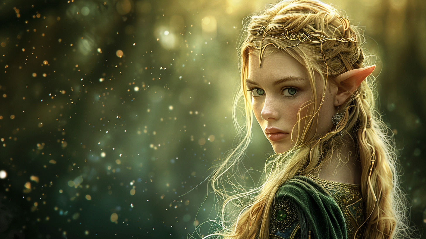 Blonde Galadriel Elf Woman Illustration