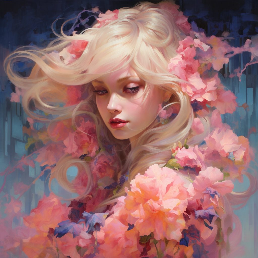 Beautiful Blonde Pink Fairy with Dazzling Hues