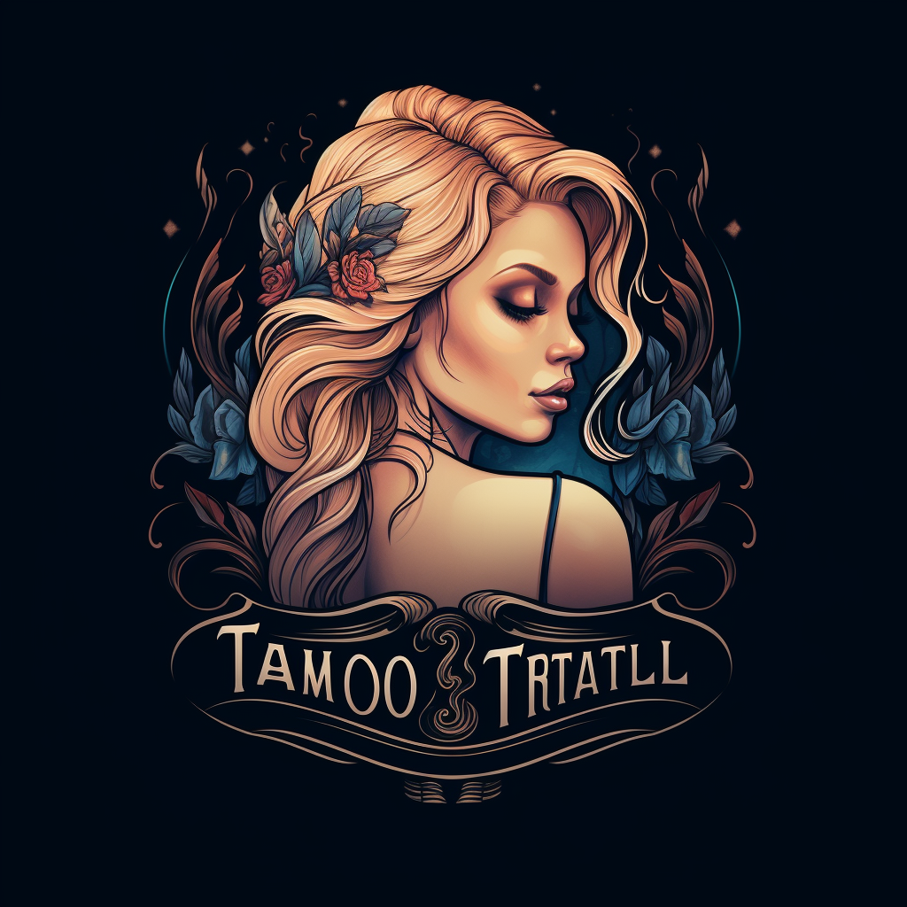 Tattoo Studio Logo Featuring Blonde Girl