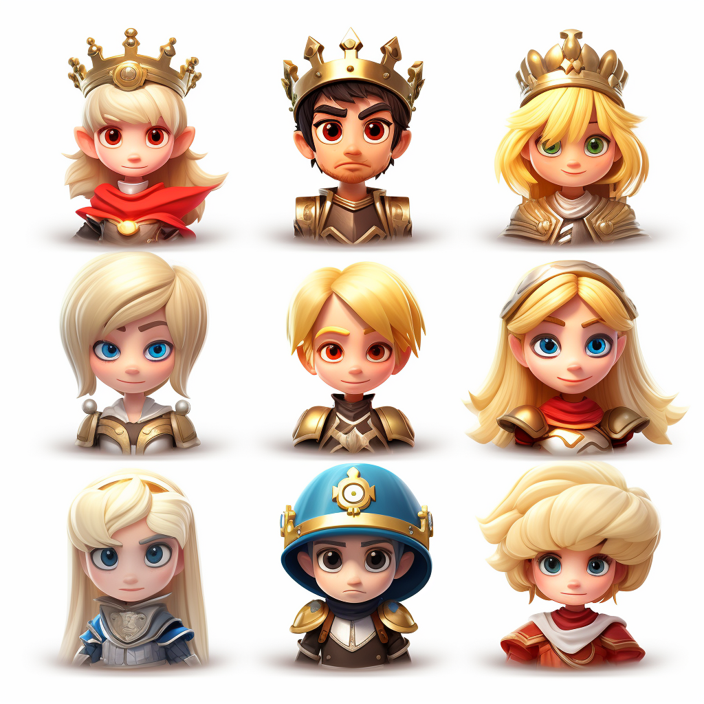 Blonde young princes as avatars