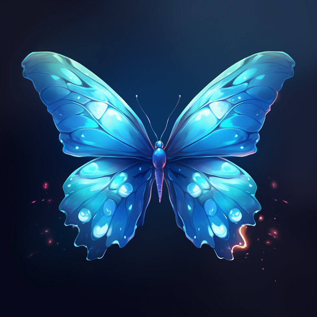 Cute blue butterfly picture