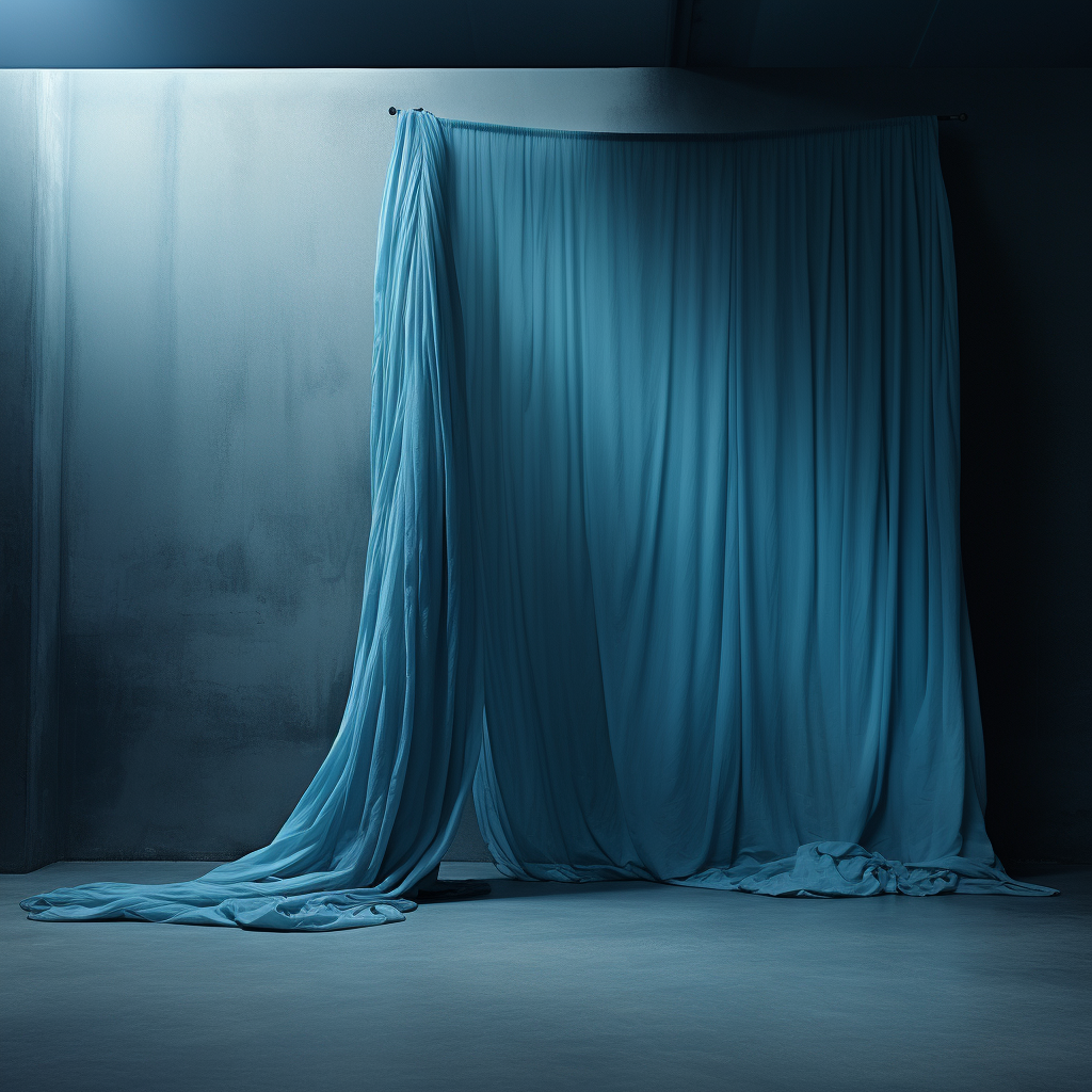 Elegant blue curtains showcasing vibrant home decor