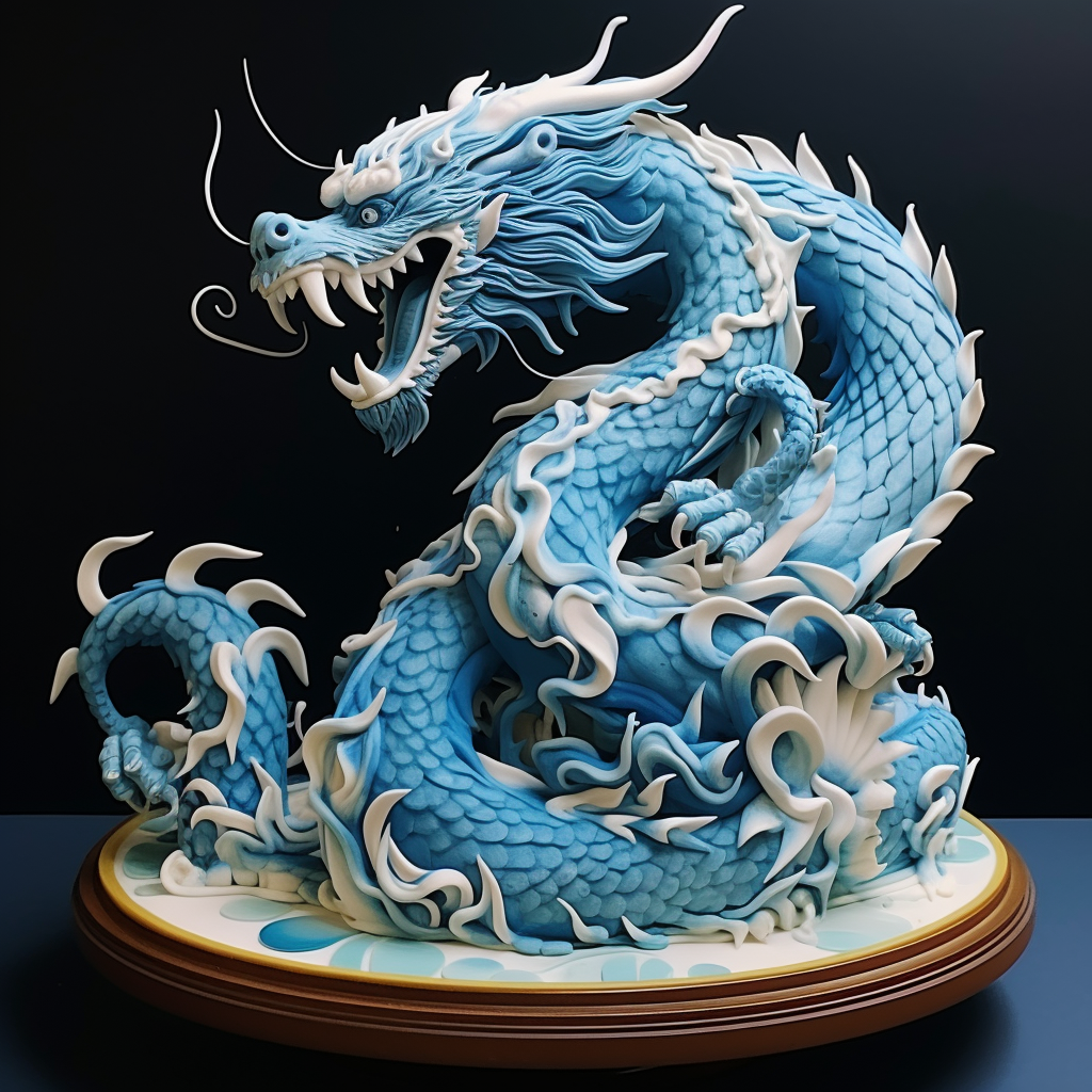 Blue dragon cake recipe image