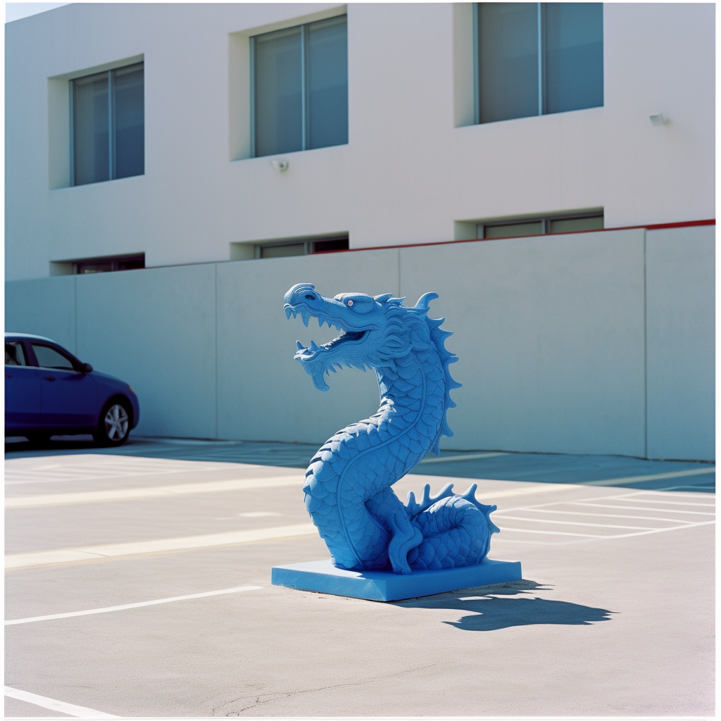 Blue Dragon Art Parking Lot