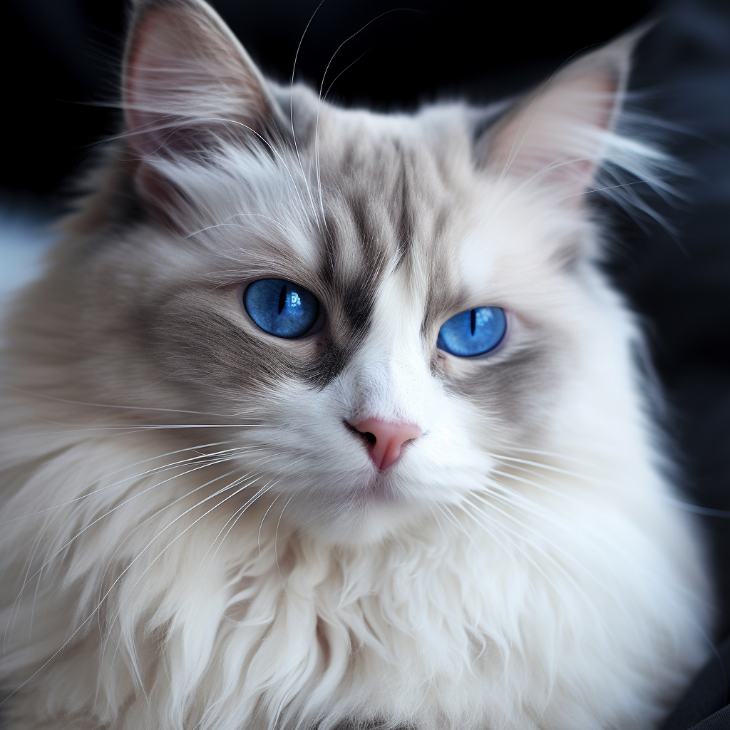 Blue-eyed cat photo