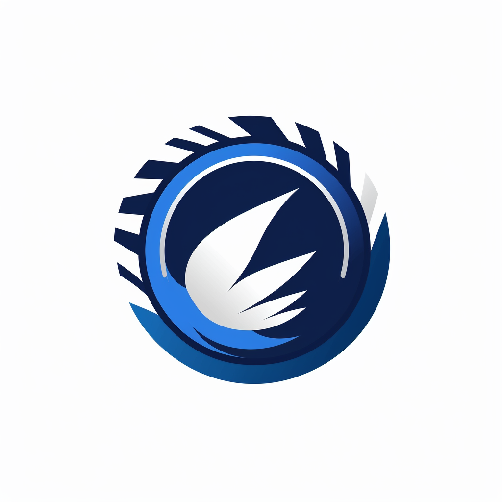 Dark Blue Flat Logo on White Background representing Speed