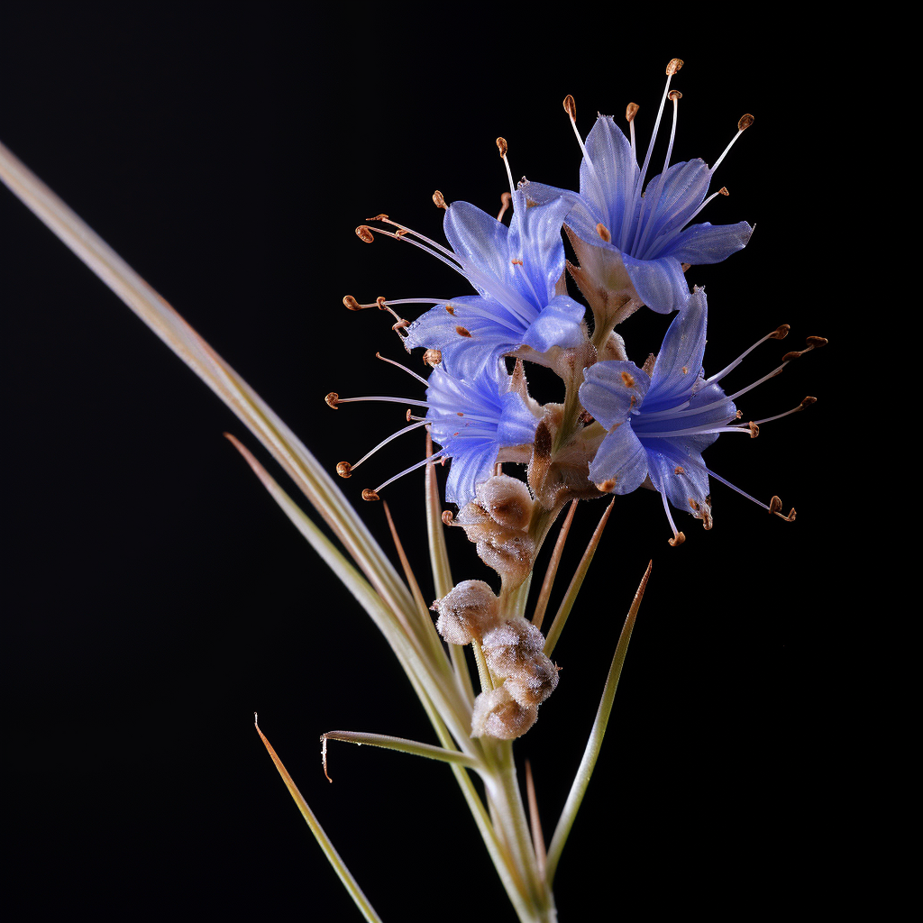 Blooming blue grama with stigmas and anthers