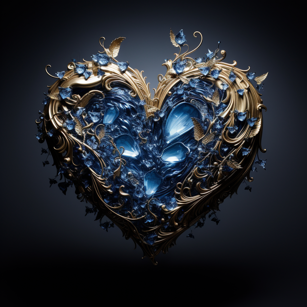 Image of a stunning blue heart