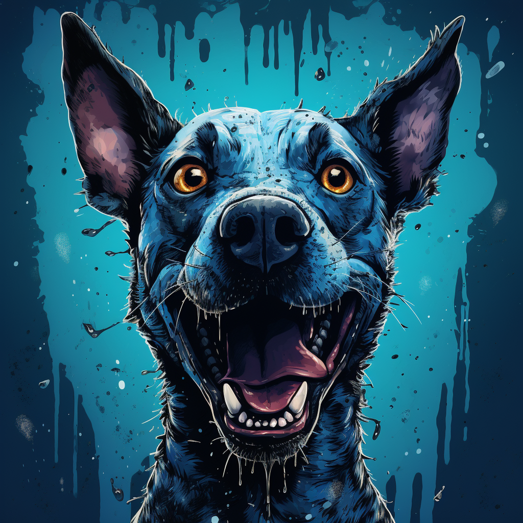 Blue Heeler in Zombiecore Style