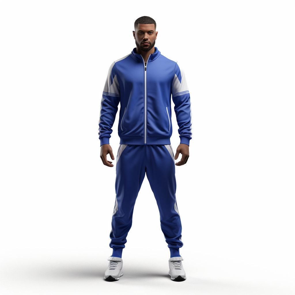 Blue Jogging Suit Manican Model