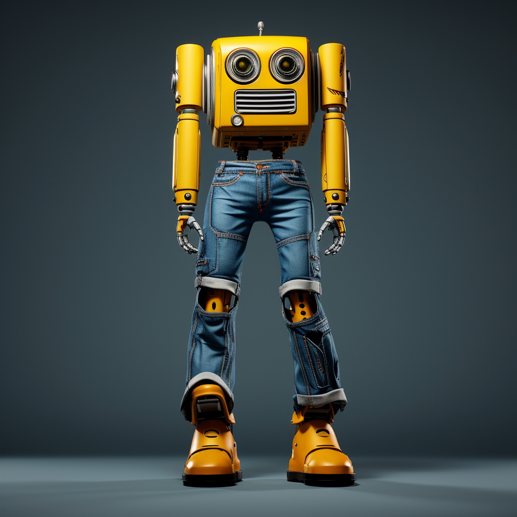 Blue Levis Jeans with Yellow Robot