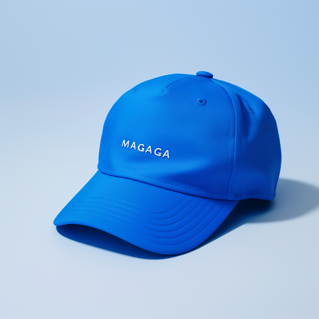 Blue Maga Hat White Background