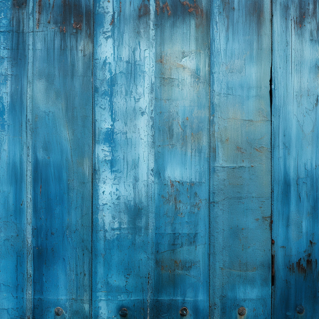 Vibrant blue metal wall background