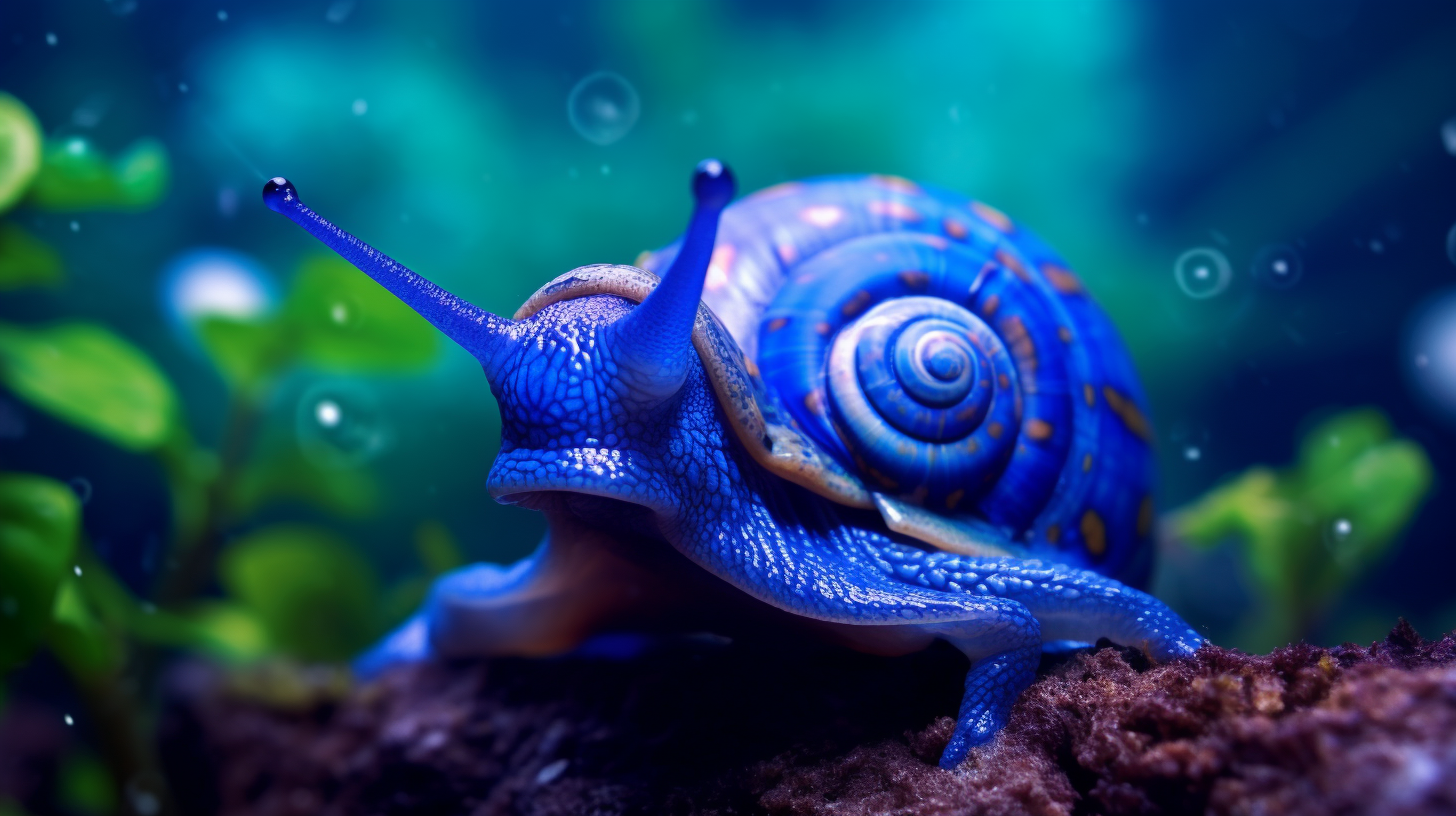 Blue Mystery Snail - MidJourney Prompt