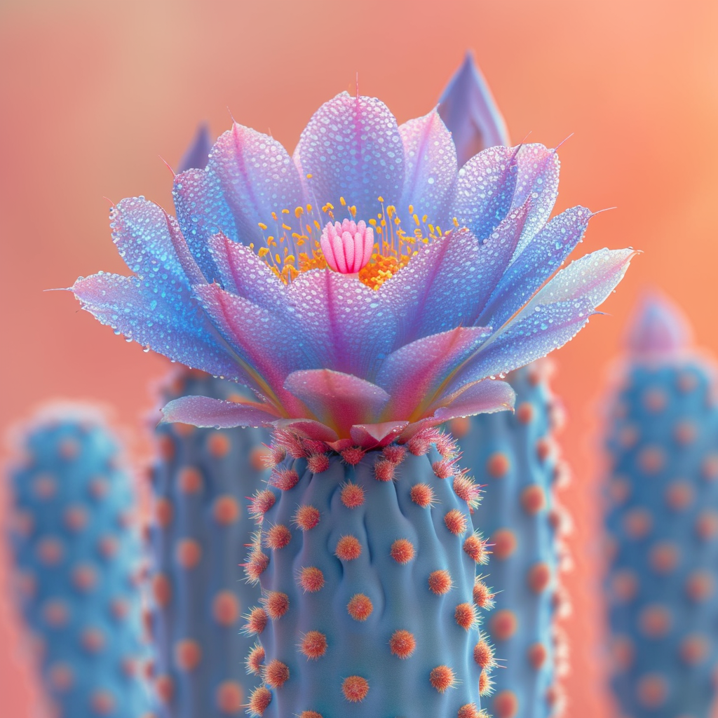 Blue Purple Angel Wing Cactus Picture