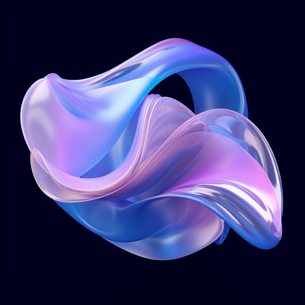 Blue and purple transparent dynamic forms