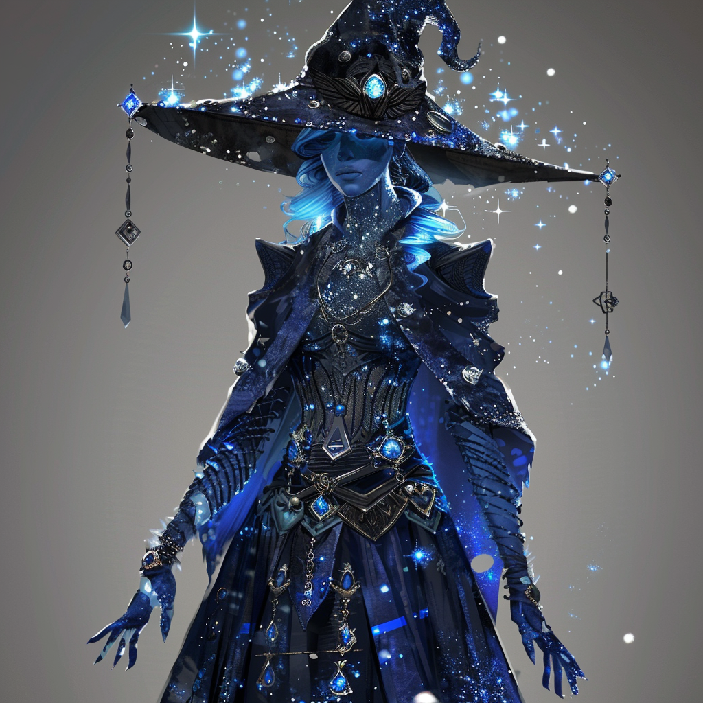 Blue Skinned Witch with 4 Arms