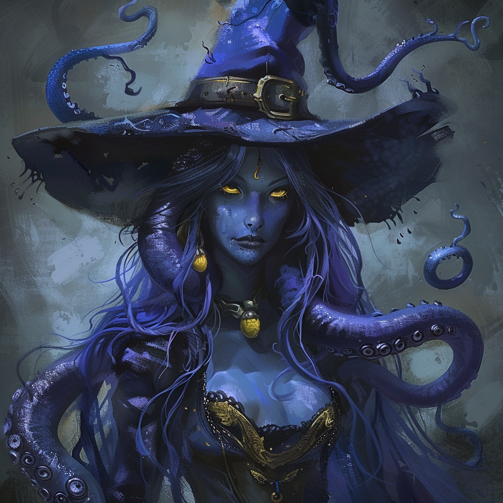 Blue Skinned Witch Lady