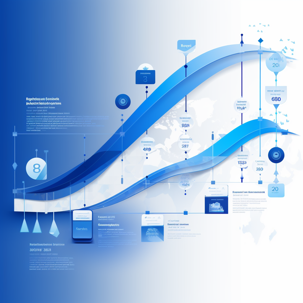 Blue Timeline Graphic: Visualizing Your Journey