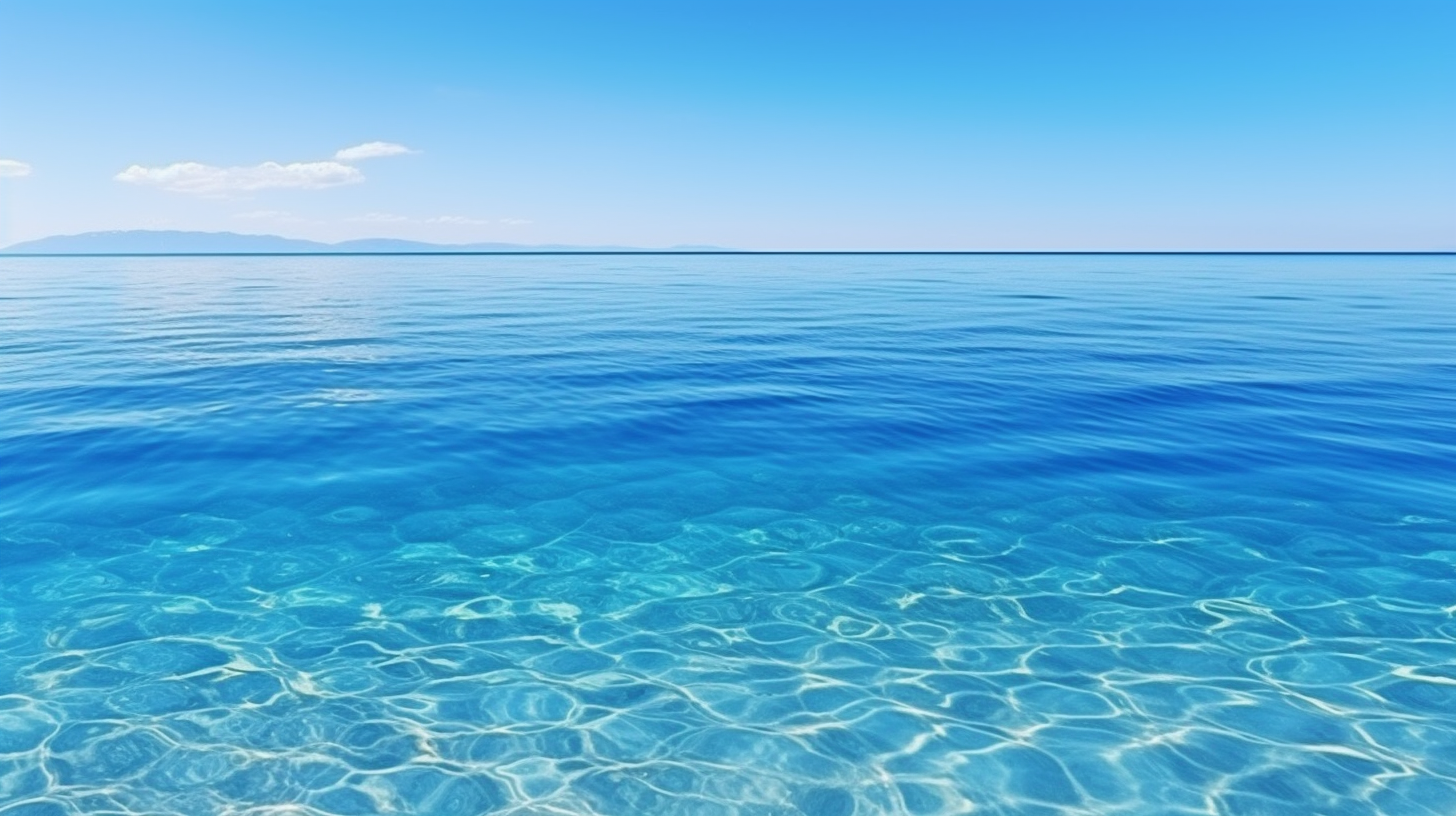 Blue and White Calm Sea