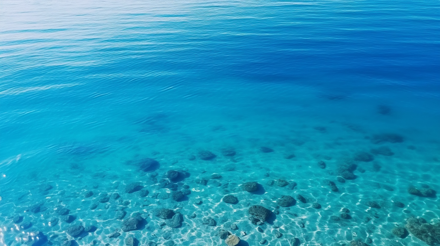 Soothing Blue and White Calm Sea