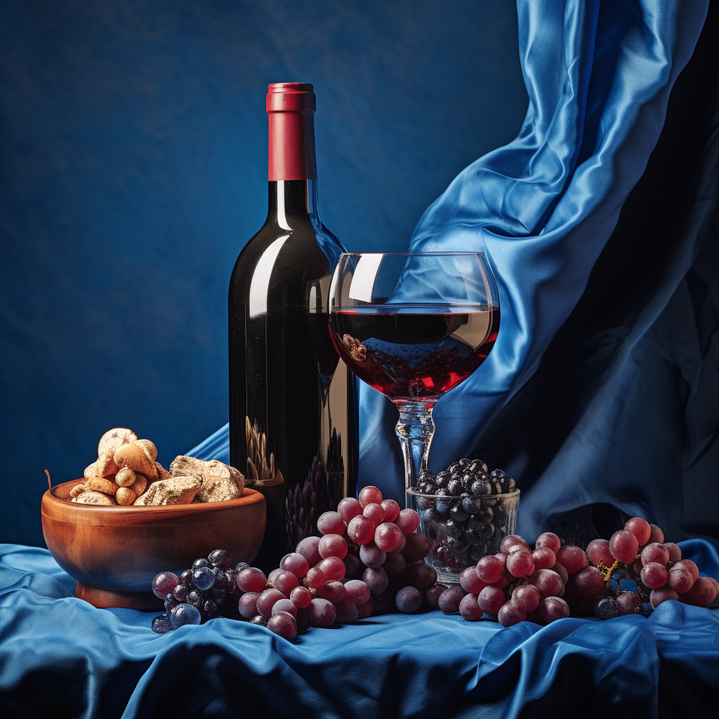 Abstract blue and wine background