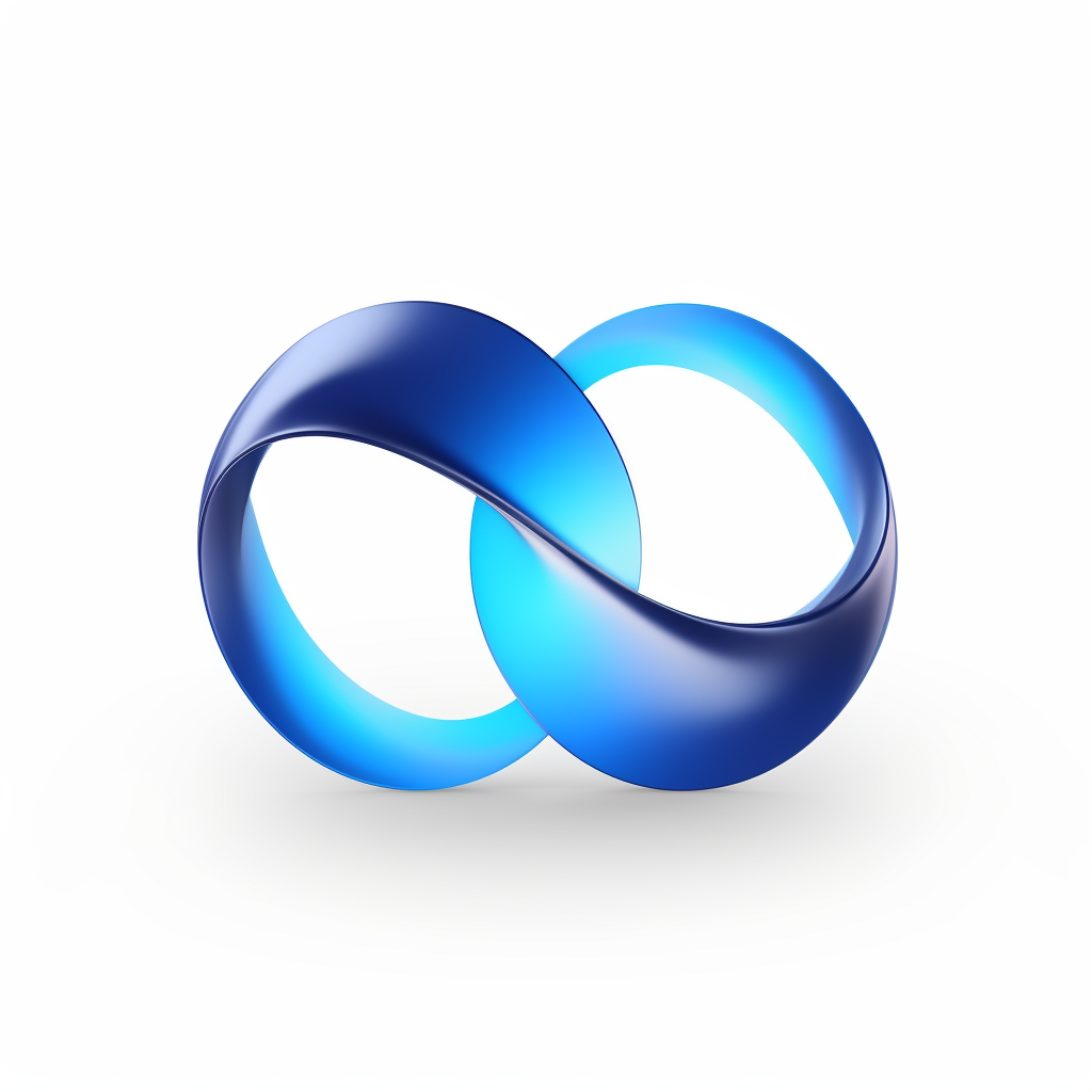 Blue twist Mobius Strip logo