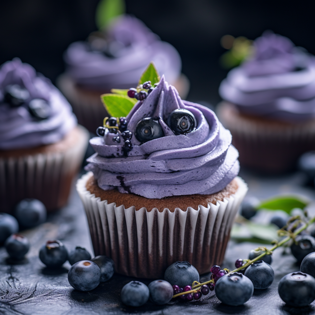 Blueberry Earl Grey Cupcakes Recipe Image