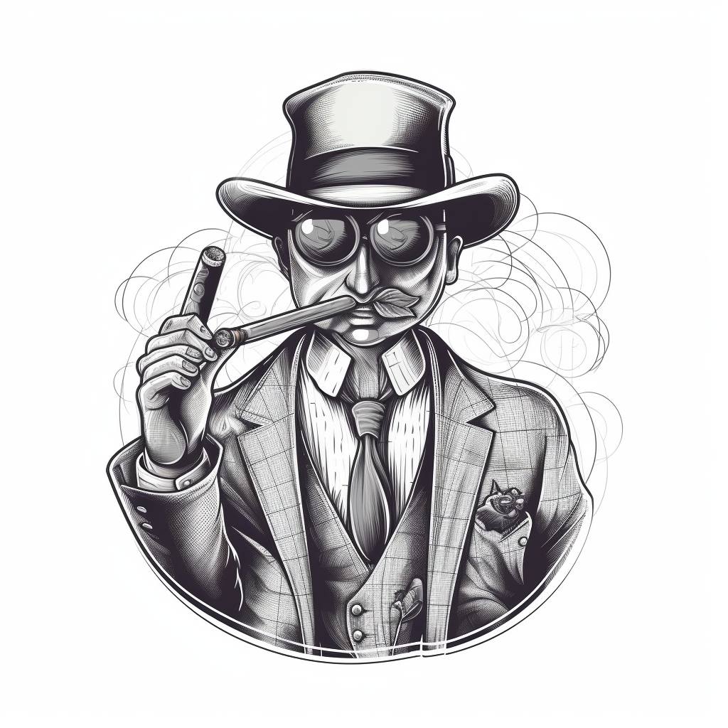 Blueberry gangster vector illustration