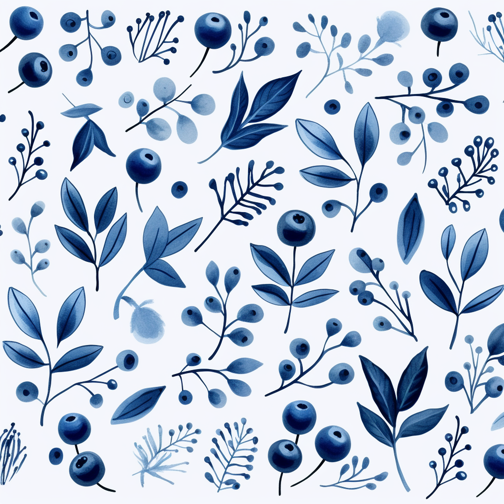 Axisymmetric Pattern of Blueberry Leaves