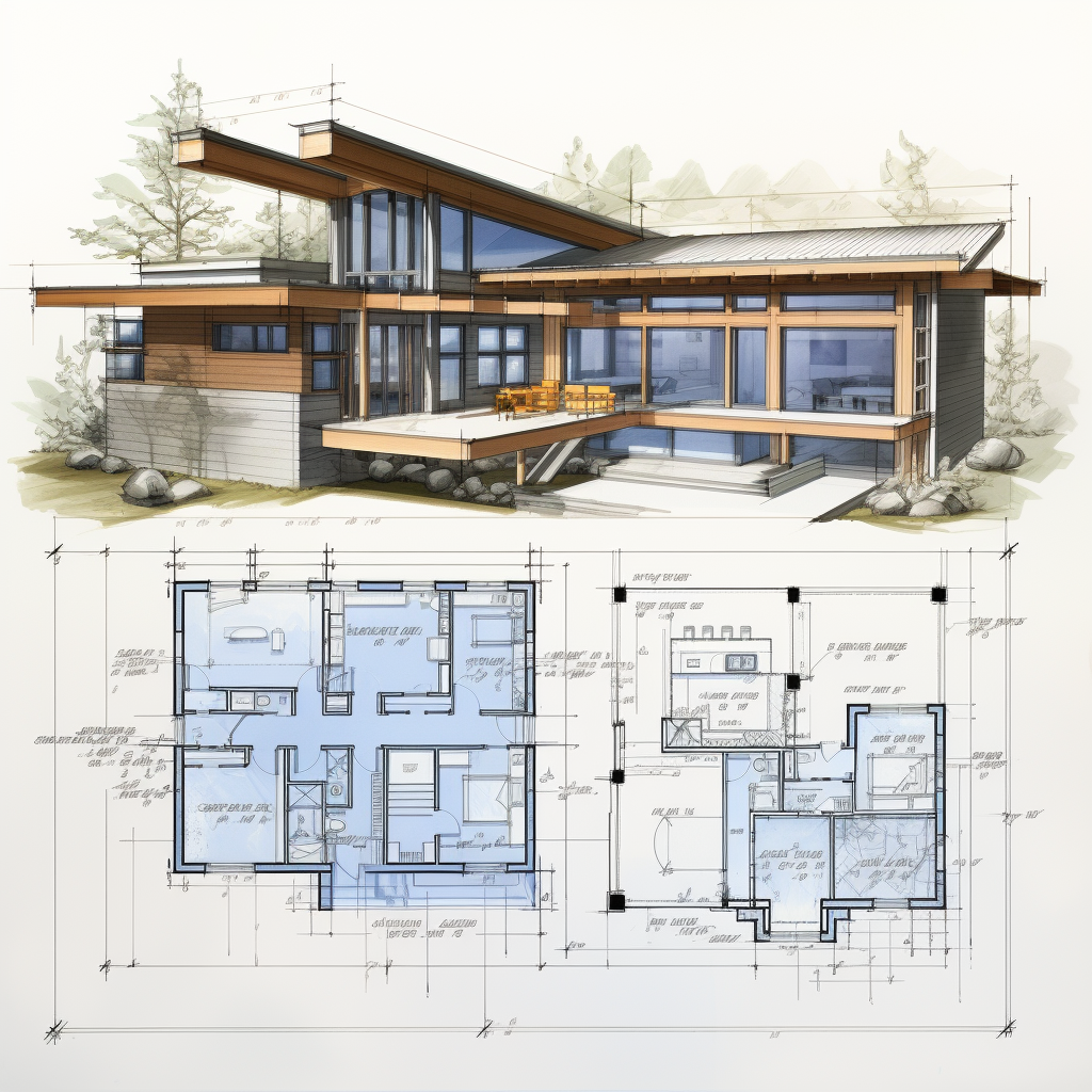 Blueprint of a house structure