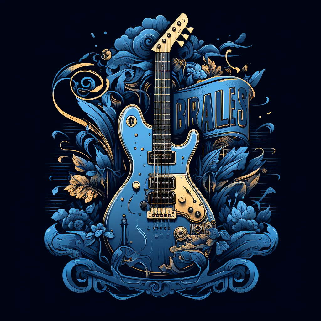 Stylish blues graphic t-shirt