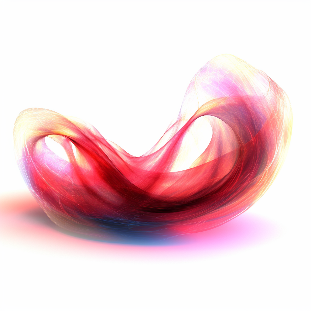 Blurred red energy particle in motion