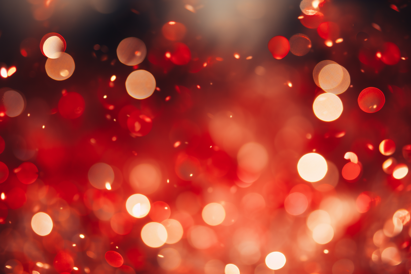 Beautiful blurry red glitter bokeh background