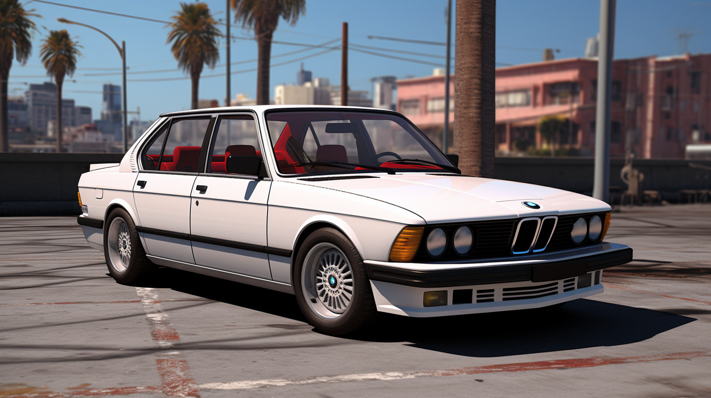 1984 BMW 733i without front bumper