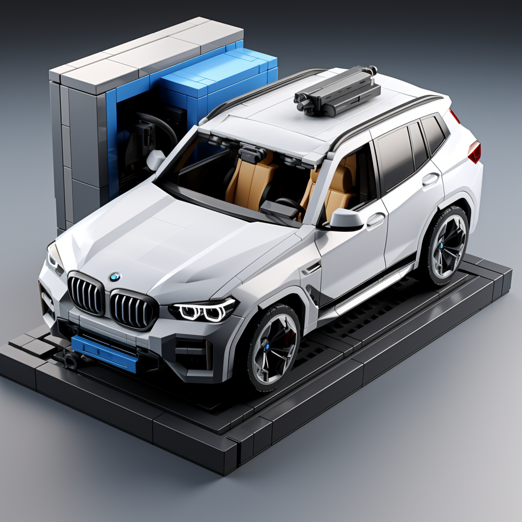 BMW iX3 Lego Set with Box Render