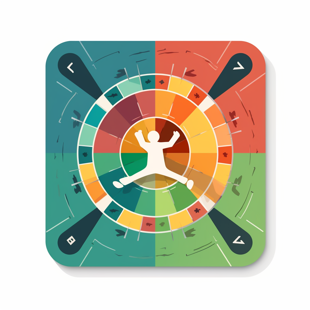 Board game icon with a cartwheel