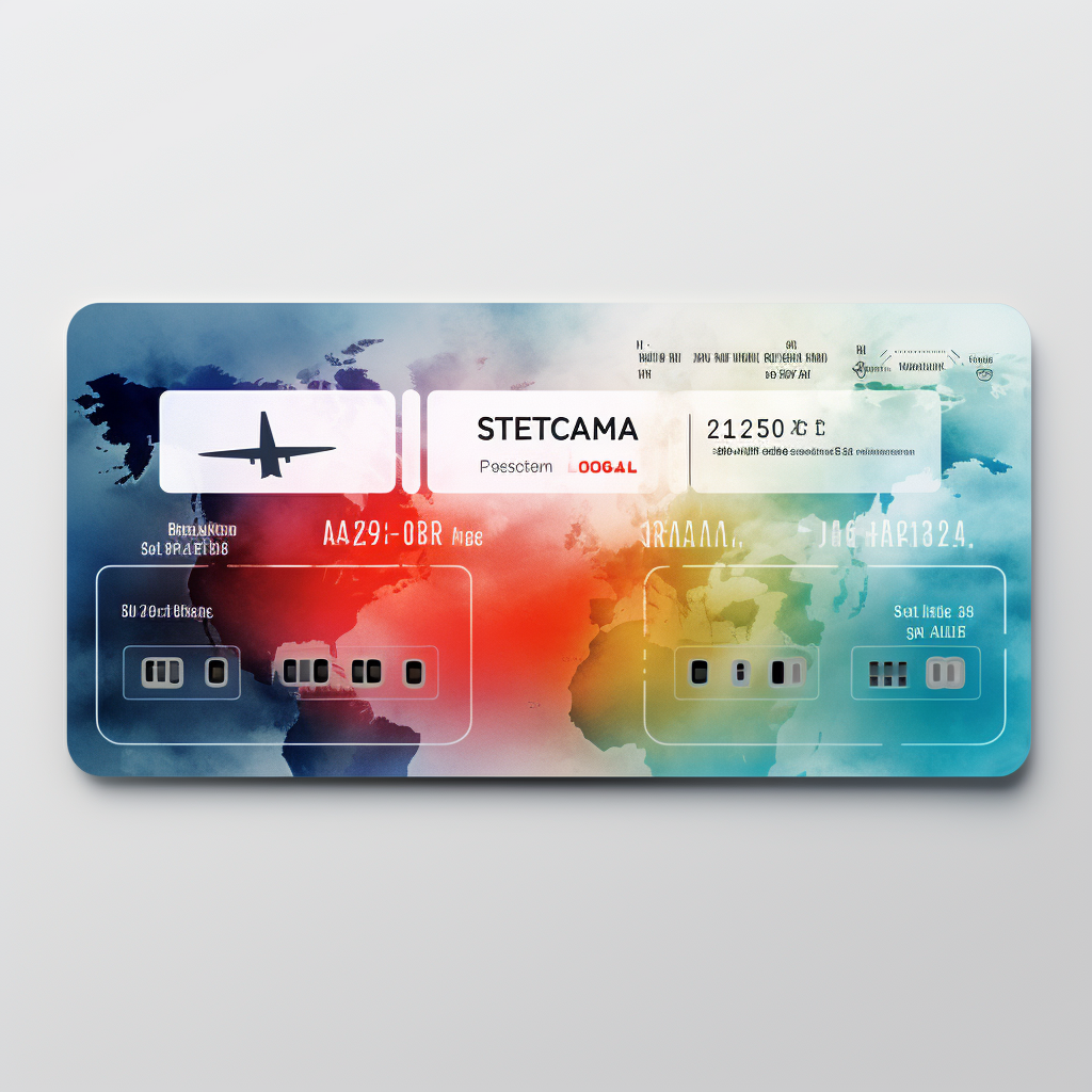 Travel boarding pass template design