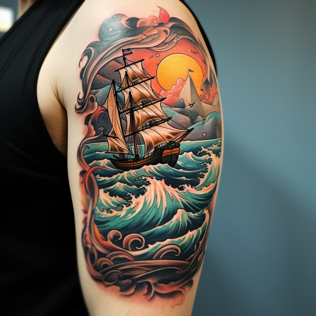 Boat Arm Tattoo Dangerous Waters