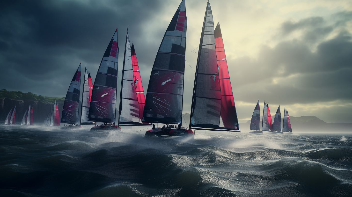 Action-packed boating race on the ocean