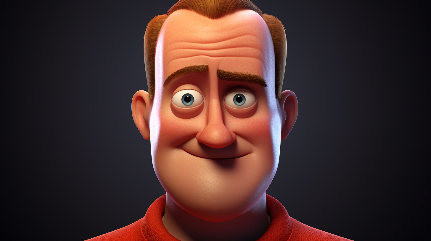 Super realistic face of Bob Parr