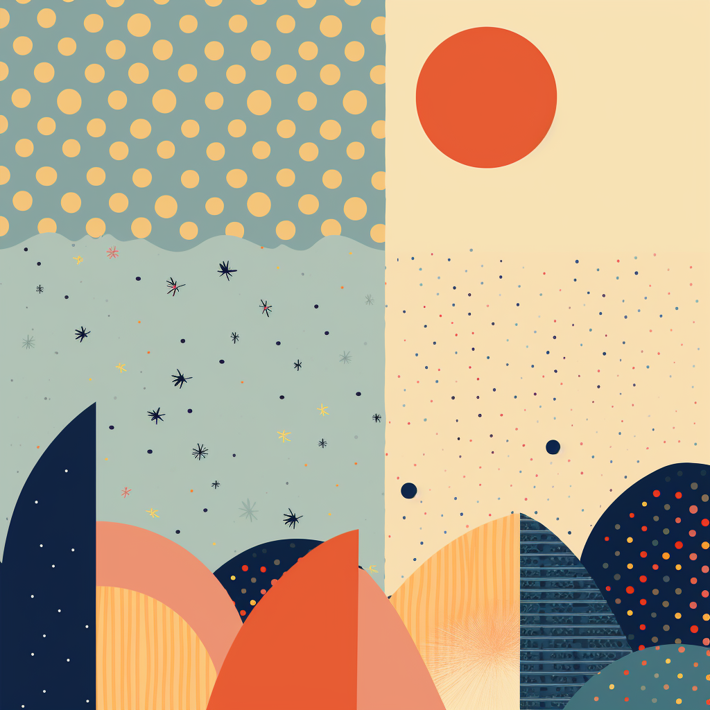 Geometric background inspired by Bobo Choses and Wolfnoodle