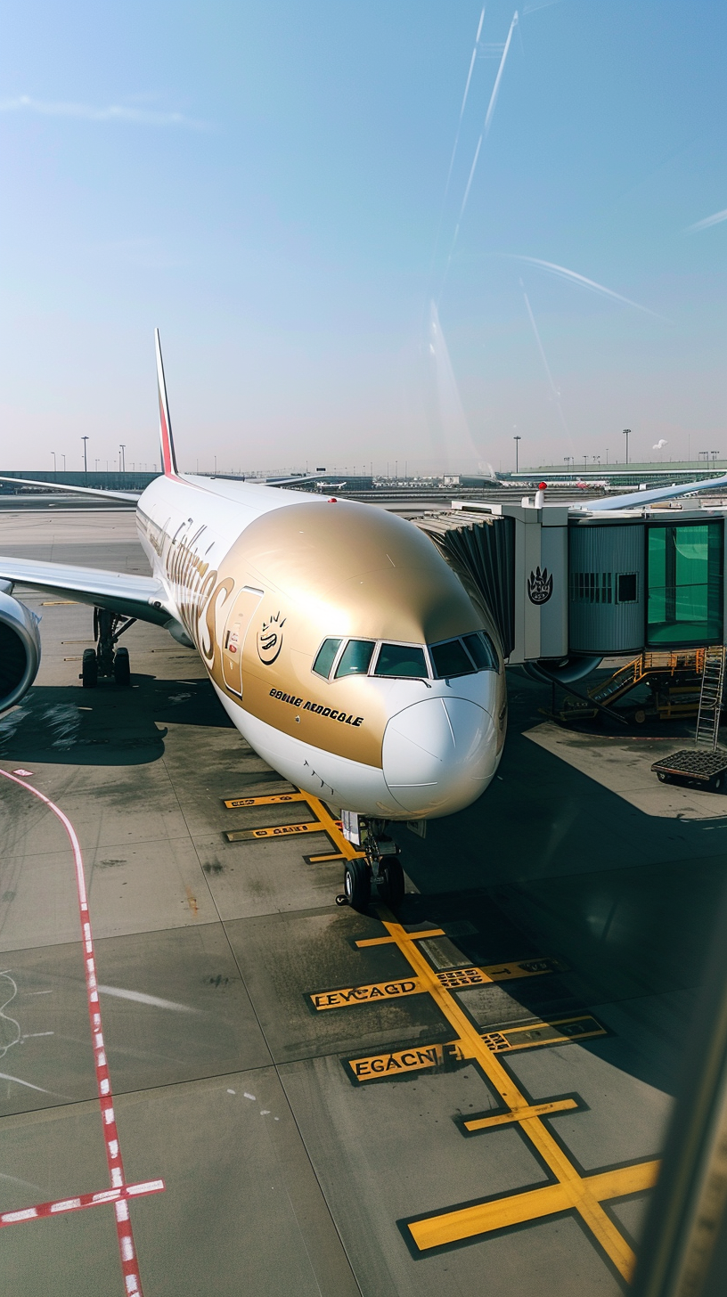 Boeing 777X Emirates Gold Ingot Livery