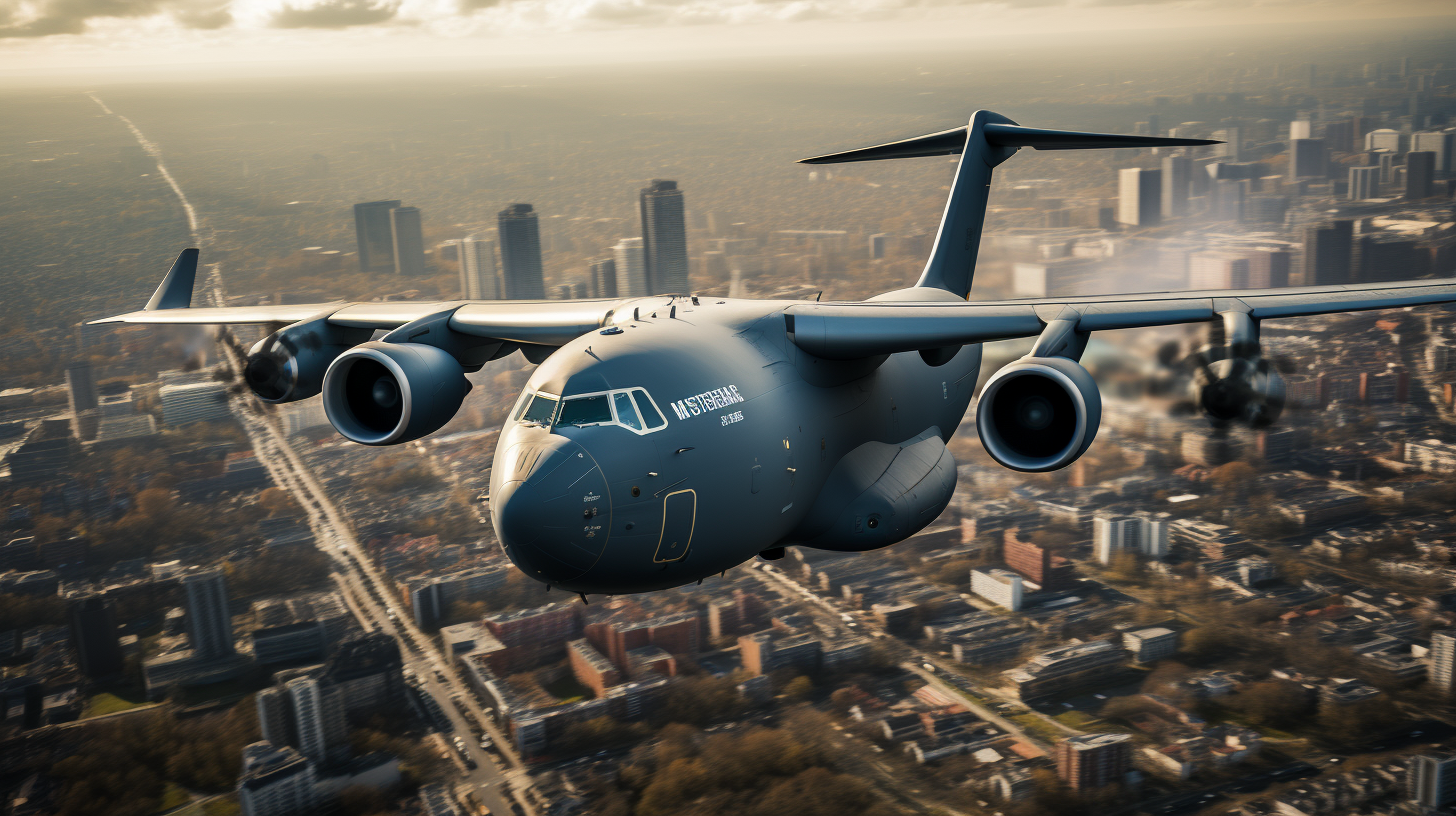 Boeing C-17 Globemaster Flying over Amsterdam