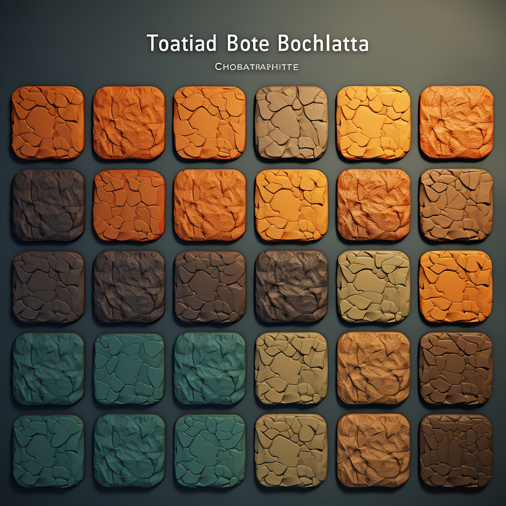 Bohamic color palette and texture