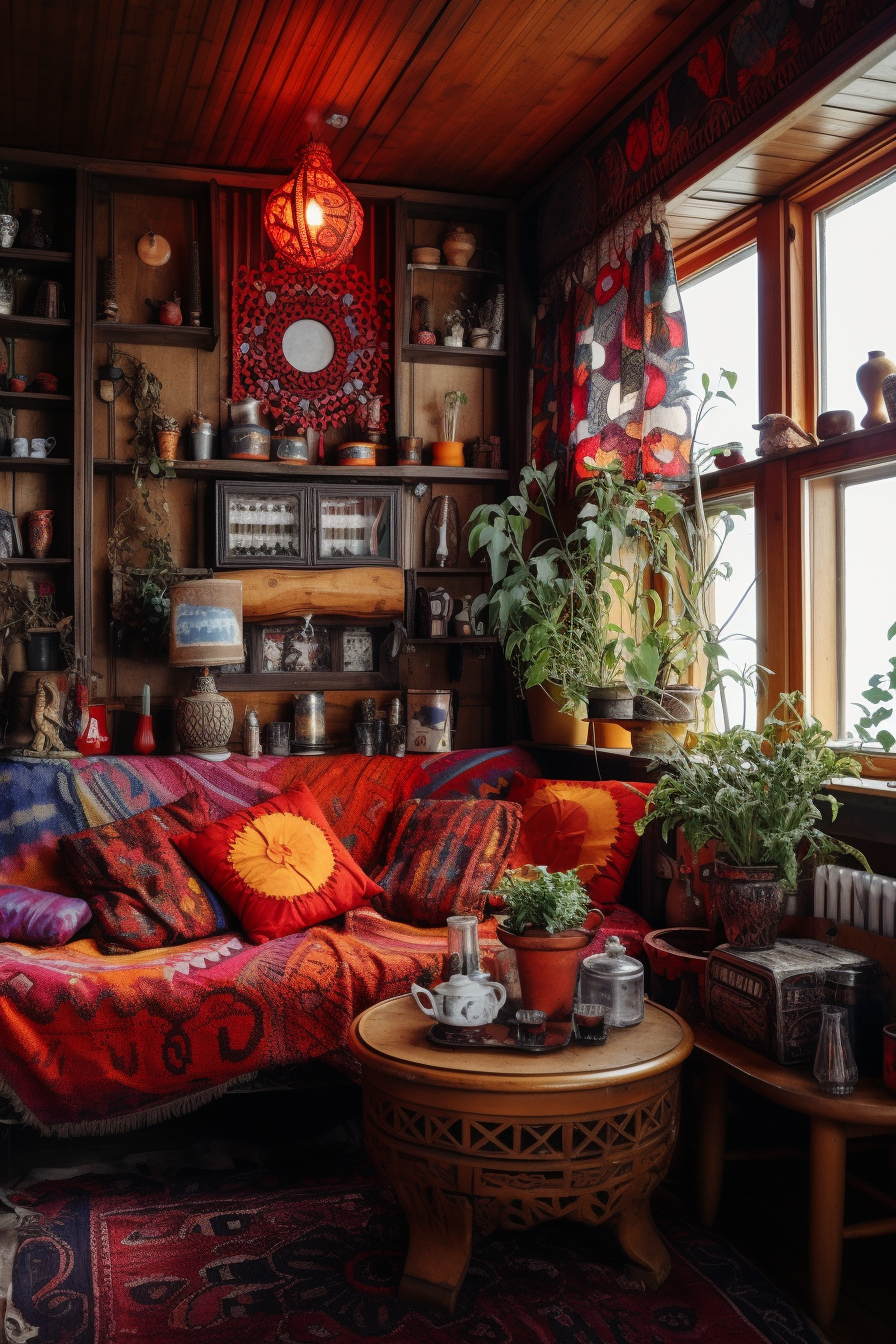 Beautiful bohemian apartment interior design