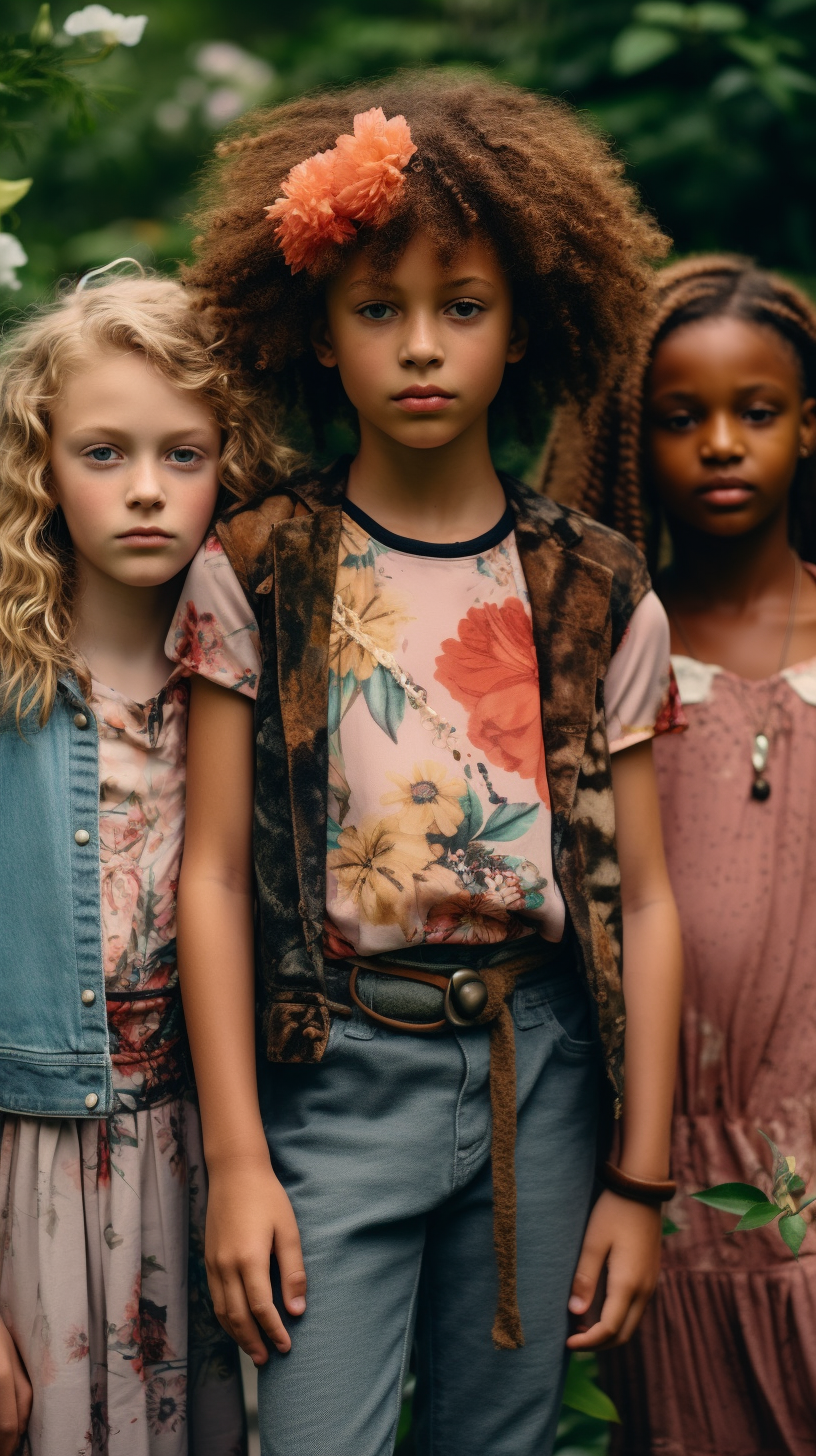 Bohemian Style Diverse Children Fashion